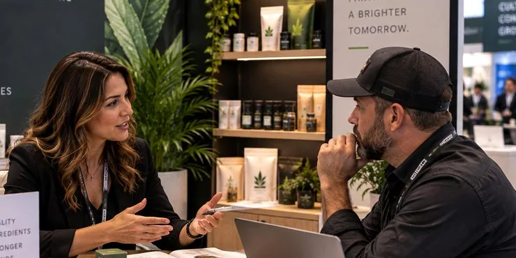 Trade show product discovery and buyer conversation